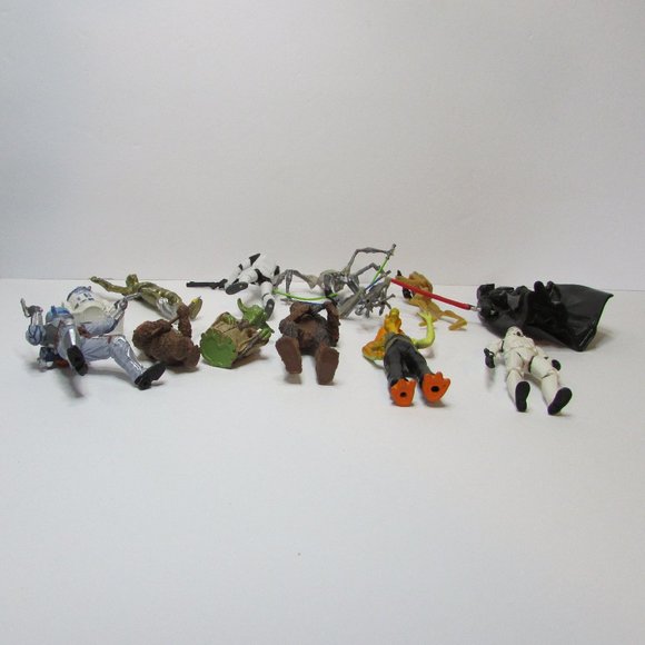 lot Star Wars figures Vader Fett Greivous Jar Jar Yoda C3 R2 Wicket Chewy droids - Picture 4 of 12
